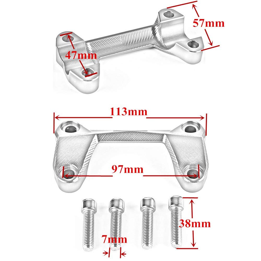 Karun FOR DUKE 125 FOR DUKE 200 DUKE 390 Motorcycle Orange CNC Aluminum Handlebar Risers Top Cover Clamp