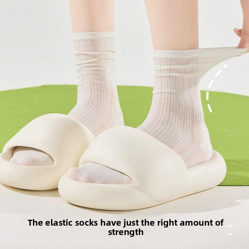 Summer Thin Socks - Antibacterial Mesh Breathable Silk-spun Pile Socks Without Bones