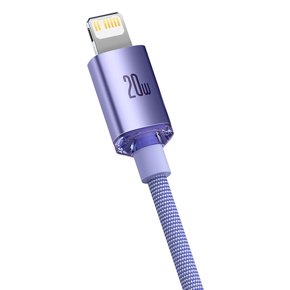 Baseus 2m USB-C to Lightning Cable, 20W Fast Charging, 480Mbps Data Transfer, Purple