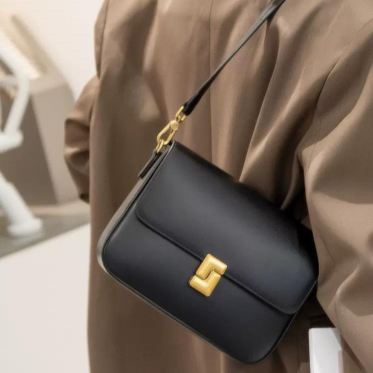 Trendy Autumn/Winter Women's Genuine Leather Tofu Bag - Elegant, High-Quality Shoulder and Crossbody Design