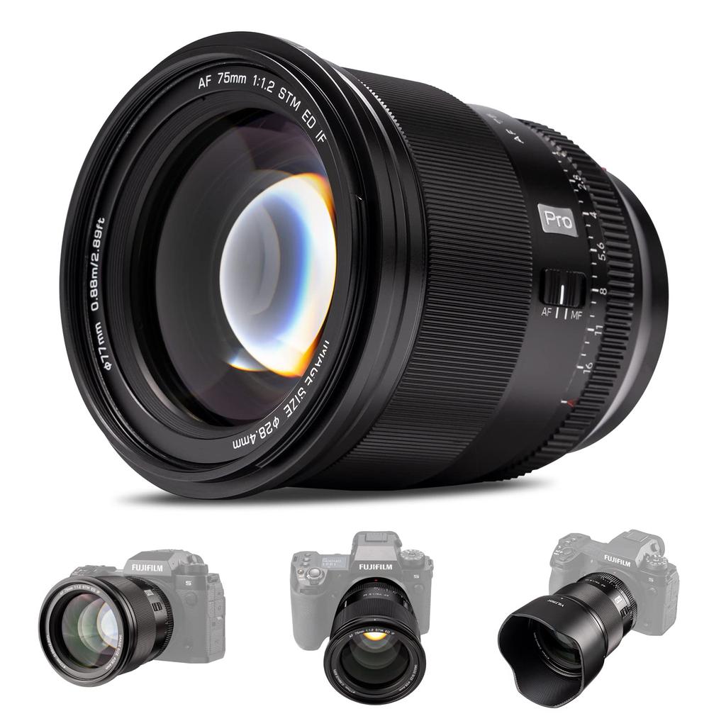 Viltrox 75mm Pro Large Aperture Autofocus Lens Mirrorless Camera X for T1 IR X T100 Eye AF soft bokeh F1.2 APS-C X-Mount X-A7 X-E2S X-E3 X-E4 X-H1