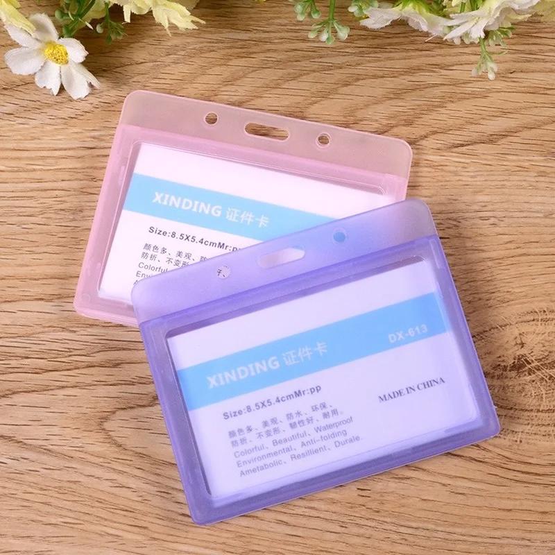 1pcs Waterproof Transparent Card Holder Plastic Card Id Badge Holders Case To Protect Credit Cards Card Protector Cardholder