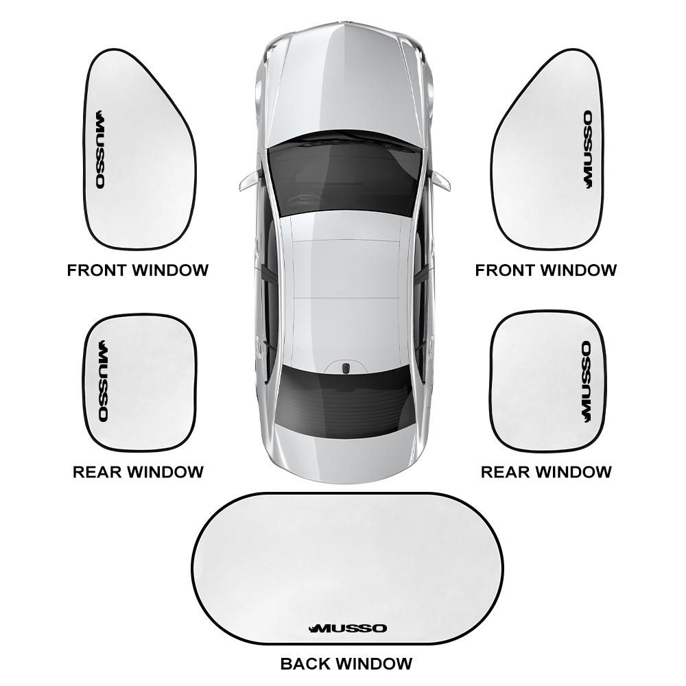 5PCS Car Window Sunshade Cover Folded Sunshield Auto Interior Accessories For Ssangyong Korando Kyron Musso Rexton Tivoli Actyon