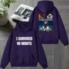 99 Nights in The Forest Fan Merch Graphic Print Black Hoodie, Unisex Harajuku Cartoon Fleece Pullover Sweatshirt for Women