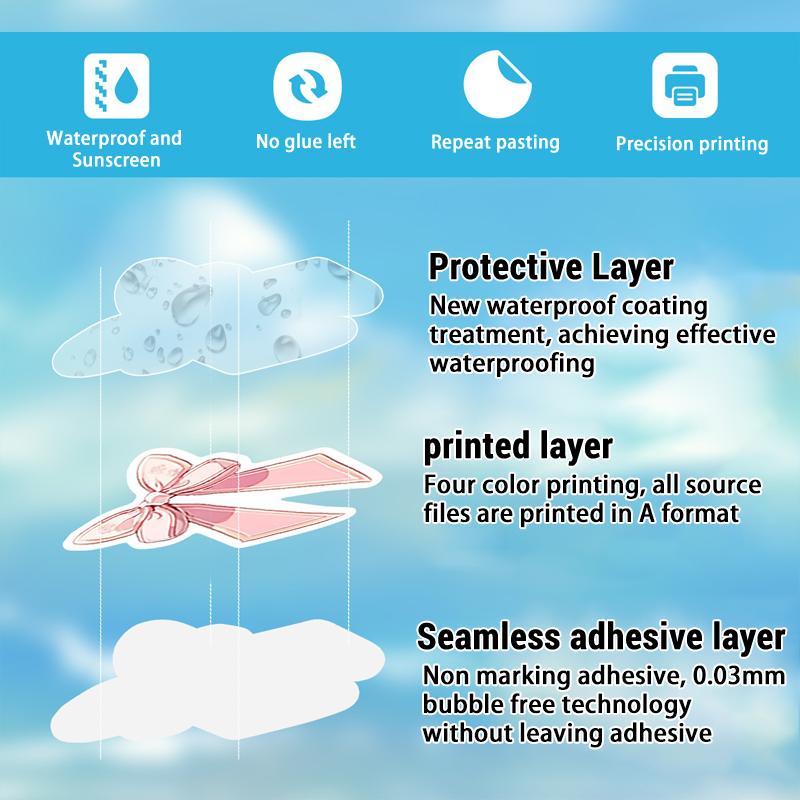 50PCS Pink Bow Stickers Cute Vintage Aesthetic Bowknot Sticker Vinyl Waterproof Girls Pink Decals for Water Bottle Laptop