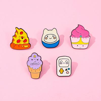 Cute Creative Personality Ice Cream Cupcake Styling Alloy Brooch Adventure Live Treasure Metal Badge Accessories