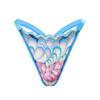 Women's Sexy Peacock Thong Low-Rise Translucent Mesh Lace Panties European Size S-L
