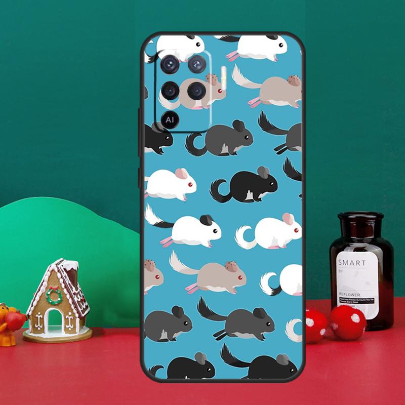 Cute Cartoon Chinchilla Case For Oppo A15 A6 A5 Pro A17 A57 A54 A74 A94 A16 A76 A96 A40 A60 A80 A18 A38 A58 A78 A98