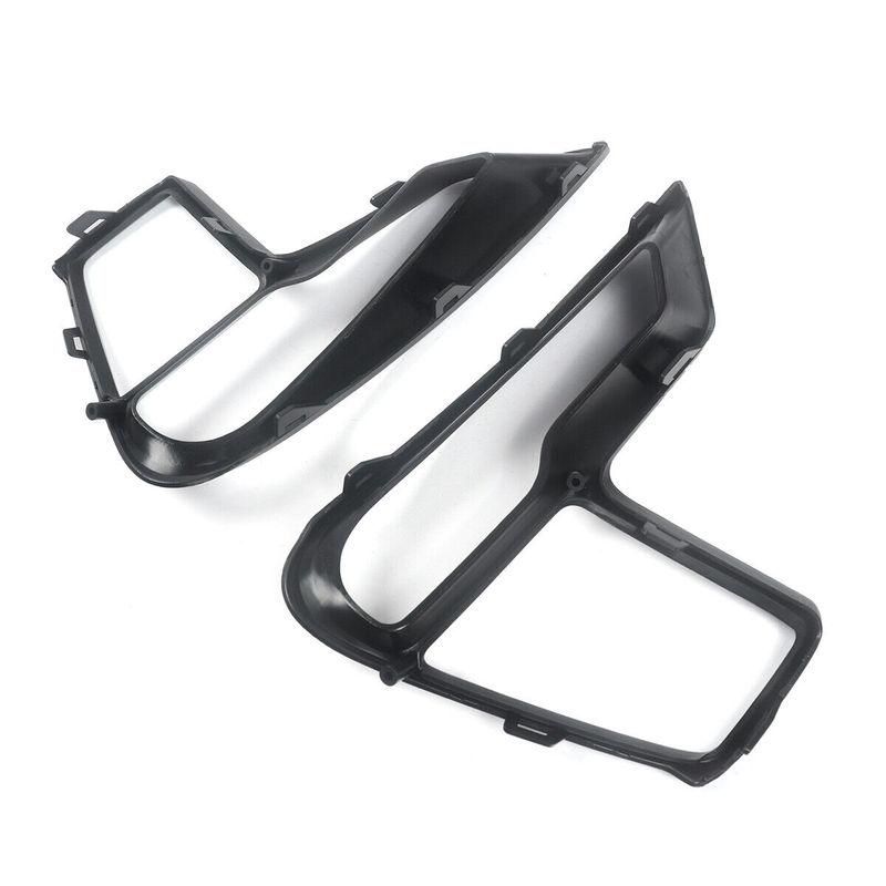 Pair Front Bumper Fog Light Cover Bezel Black Trim Fits Ford Explorer 2018-2020 Car Accessories