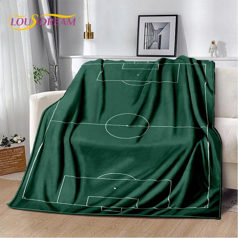 Football Field Soccer Sport Cartoon 29 Style Soft Blanket,Soft Throw Blanket for Home Bedroom Bed Sofa Travel Cover Child Gift
