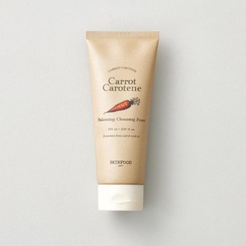 SKINFOOD Carrot Carotene Balancing Cleansing Foam 150ml, Soothing & pH Balanced, K-Beauty