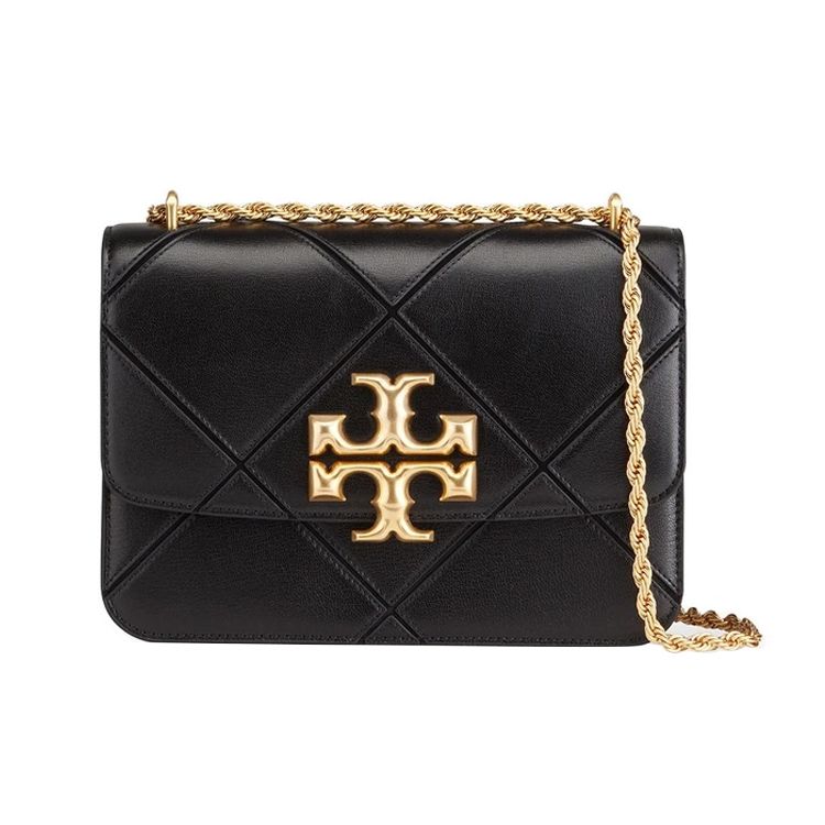 

Tory Burch Eleanor Solid Minimalist Logo Leather Shoulder Crossbody Bag Women bags Black 73590-001 Basic Set (Bag+Dust Bag)