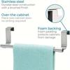 Towel Rack Over Door Towel Bar Hanging Holder Stainless Steel Bathroom Kitchen Cabinet Towel Rag Rack Towel Hanger