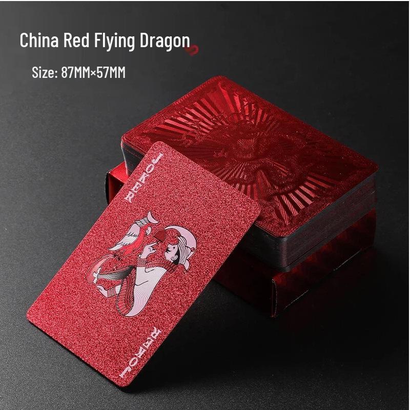 High-Grade Gold Foil Durable PVC Waterproof Poker Cards for Party Games