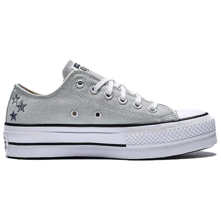 Converse CHUCK TAYLOR SEASONAL Comfortable Versatile Durable Low-top Canvas Shoes for Women Grey