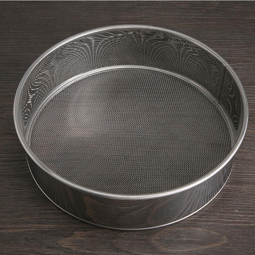 Stainless Steel Fine Mesh Round Handheld Silver Manual Flour Sifter  Baking Prep