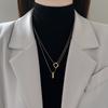 2024 Women's Double Layer Clavicle Necklace - Chic, Light Luxury, Colorfast Sweater Chain