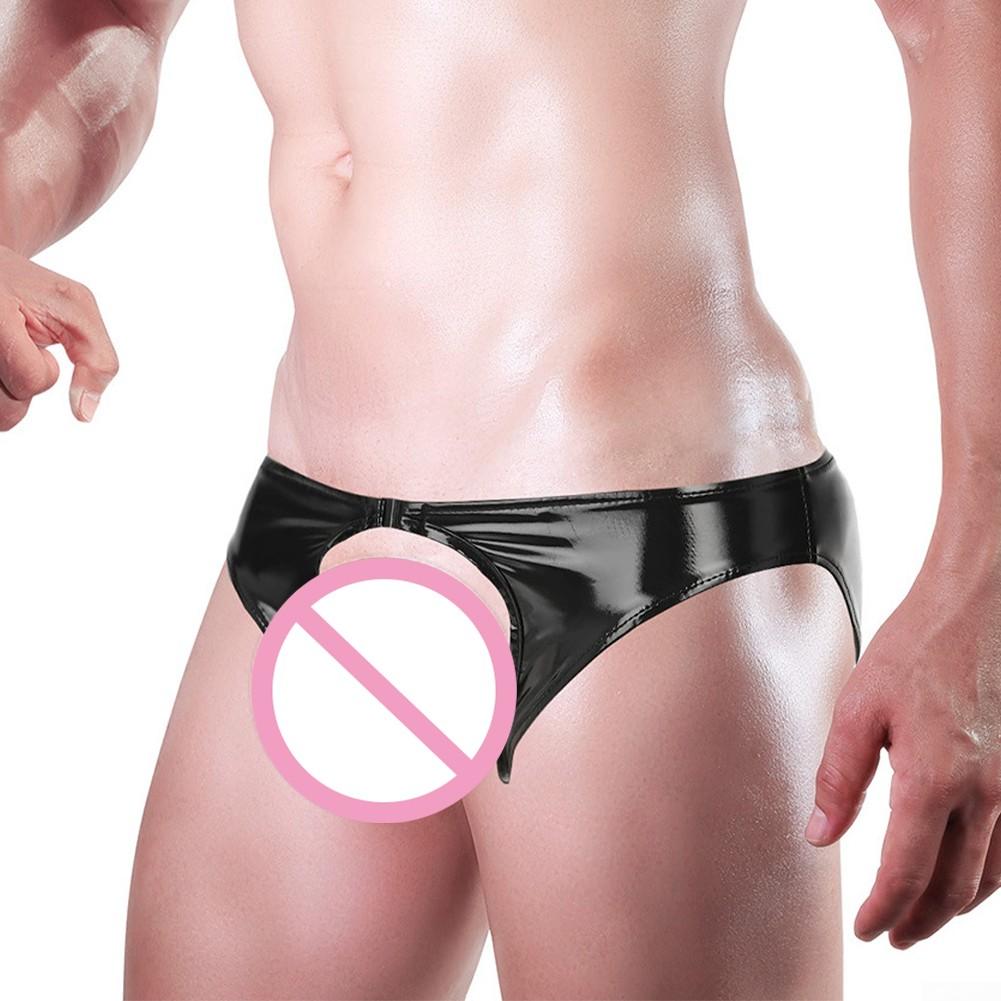 Bikinis Underwear Black Breathable Classic Faux Leather