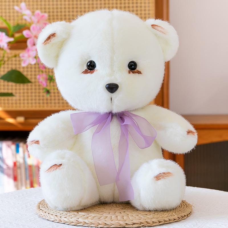 

Cute ribbon smoked bear plush toy claw doll girl birthday gift wedding sprinkle 23cm【0.16kg】