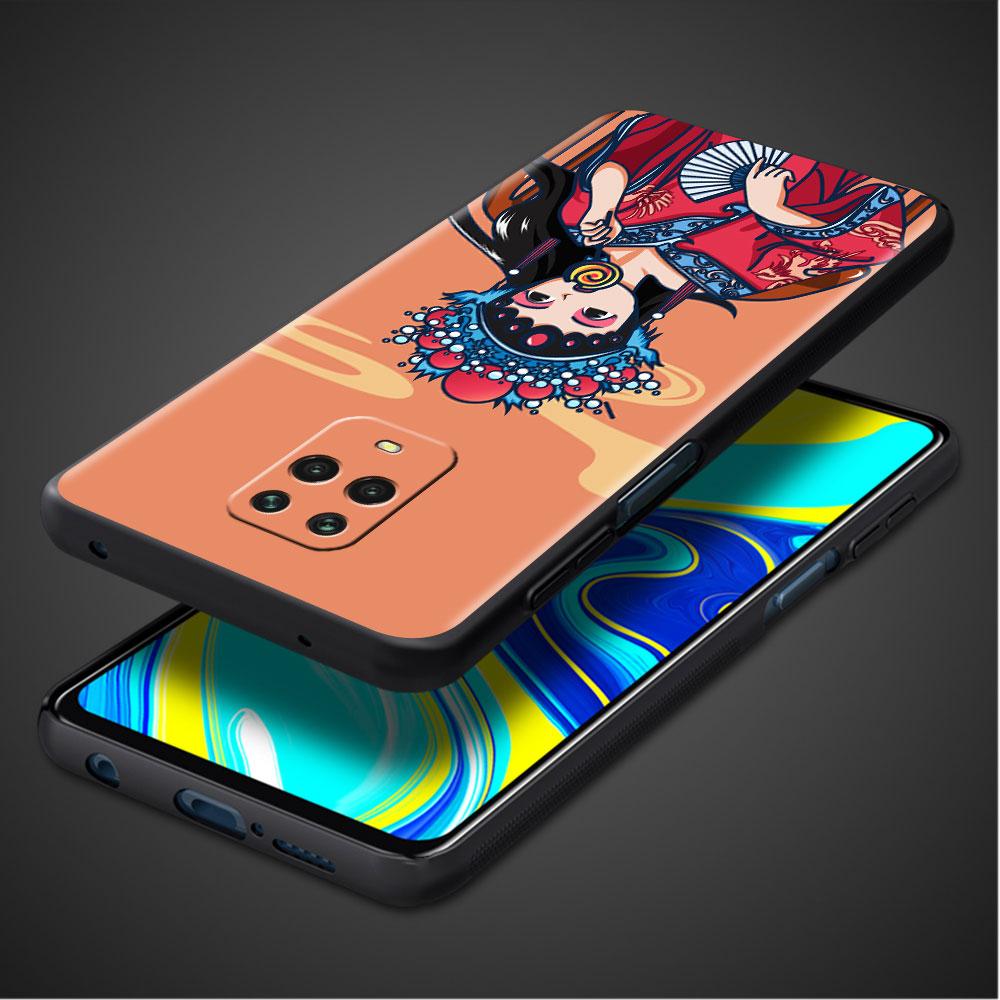 Funda For Xiaomi Redmi Note 10 9 11 Pro Soft Phone Case 10S 9S K40 8 9A 9C 9T 7 10C 8T Silicone Cover Opera Retro Girl Shell Sac