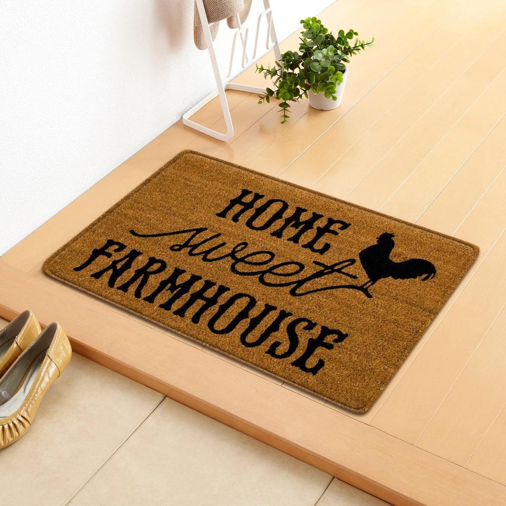 Brown Doormat Carpet Welcome Message Anti Slip Carpet Home Decoration Warm Living Room Bedroom Anti Slip Entrance Carpet