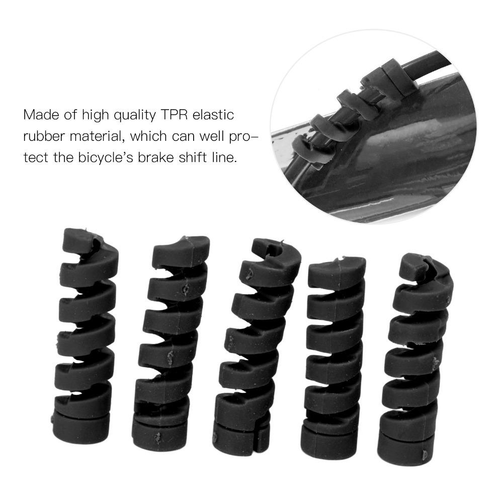 10 Stück Anti-Reibung Fahrradkabelhülle Spiralförmiger Fahrradbremsleitungsschutz Mountainbike