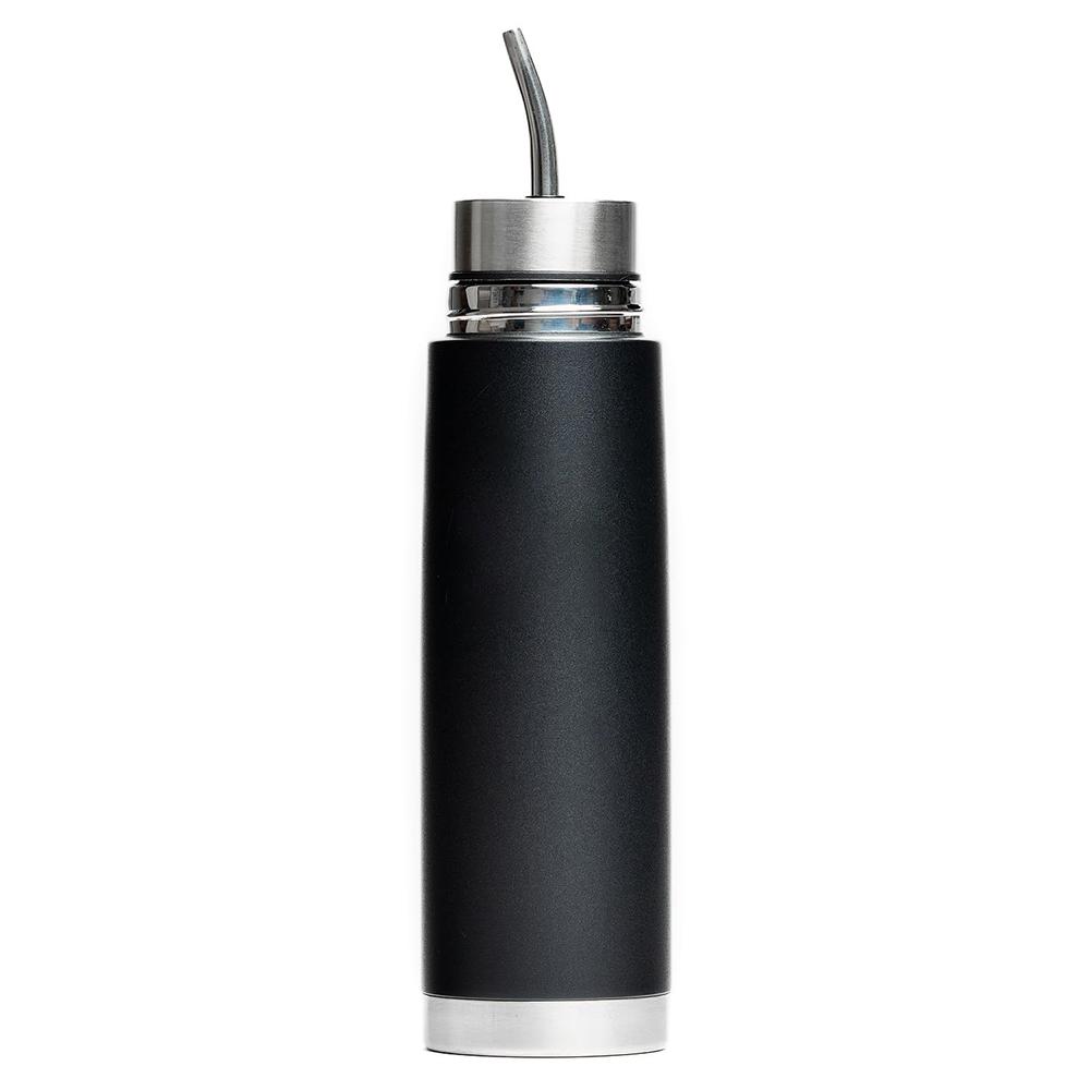 

New Self-Serving Stainless Steel Mate Bottle, 2-in-1 Thermal Mate Cup with Built-in Bombilla, Yerba Mate Thermos all in one 500ml чорний