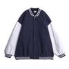 Men's Korean Style Spring Baseball Jacket - Trendy Patchwork Long Sleeve Top, Loose Fit, Handsome Outerwear