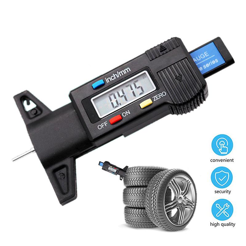 Digital Car Tyre Tire Tread Depth Gauge Meter Auto Tire Wear Detection Measuring Tool Caliper Thickness Gauges