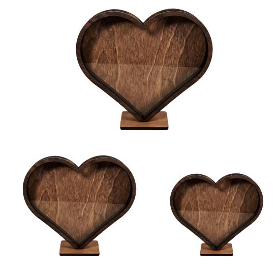 Holz-Herzförmige Muschelglas-Displaybox Küsten-Displayrahmen für Muscheln Sand Strandurlaub Tischdekoration Andenken Geschenk für Strandliebhaber