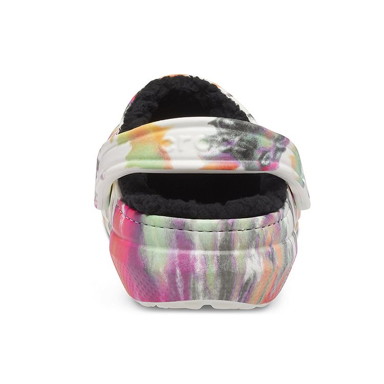 Crocs Classic Tie-Dye Lined Clog Black Multi Men Sneakers 206341-0C4