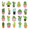50 Green Plant Cactus Doodles Stickers Car Suitcase Water Cup Hand Tent Decoration Stickers