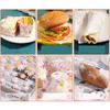 100 Stück Lebensmittelverpackungspapier, englisches Muster, für Sandwiches, Burger, Pommes frites, gebratenes Olate, gewachstes Papier, geöltes Papier