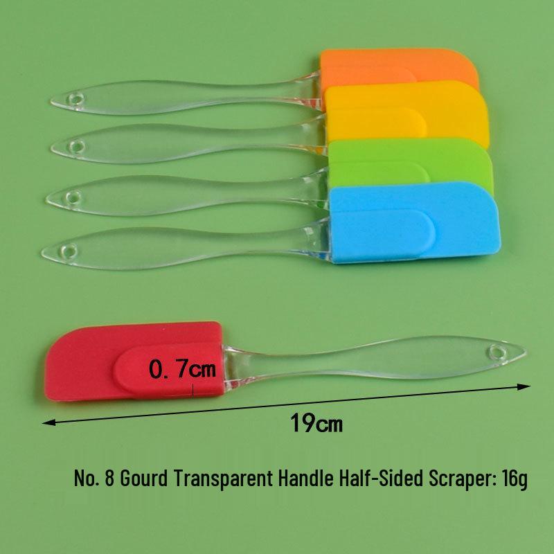 

Silicone Spatula with Transparent Handle for Baking and Mixing Red