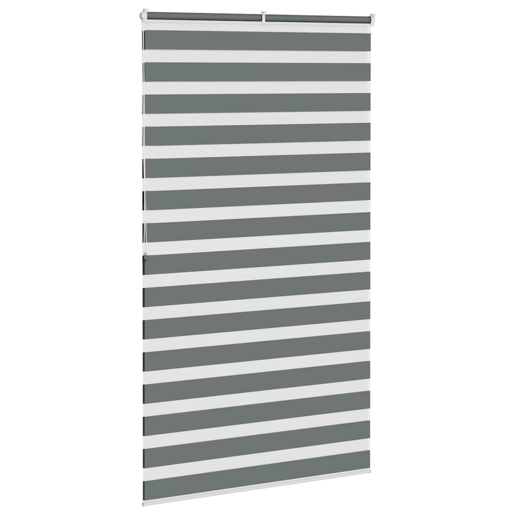 Zebra Roller Blind, Dark Grey, Fabric Width 125.9Cm, Polyester