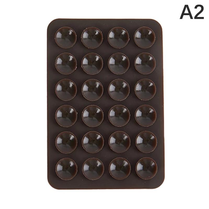 Double Side Silicone Suction Pad For Mobile Phone Fixture Suction Cup Backed Adhesive Silicone Rubber Sucker Pad For Fixing