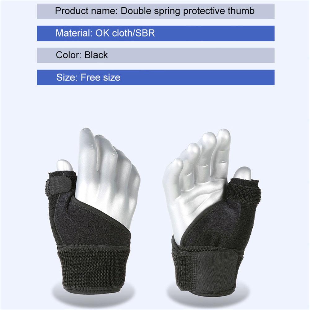 1 Pieza Soporte para Pulgar Protector de Muñeca Ajustable Soporte de Doble Resorte Deporte Esguince Lesión Recuperación de Tendón Férula para Dedos Hombres Mujeres