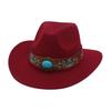 Felt Hat Outdoor Vintage Jazz Hat Vacation Travel British West Cowboy Hat