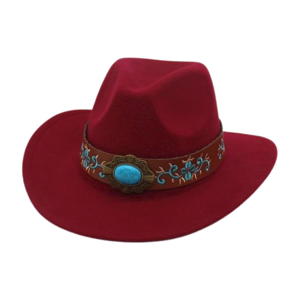Felt Hat Outdoor Vintage Jazz Hat Vacation Travel British West Cowboy Hat
