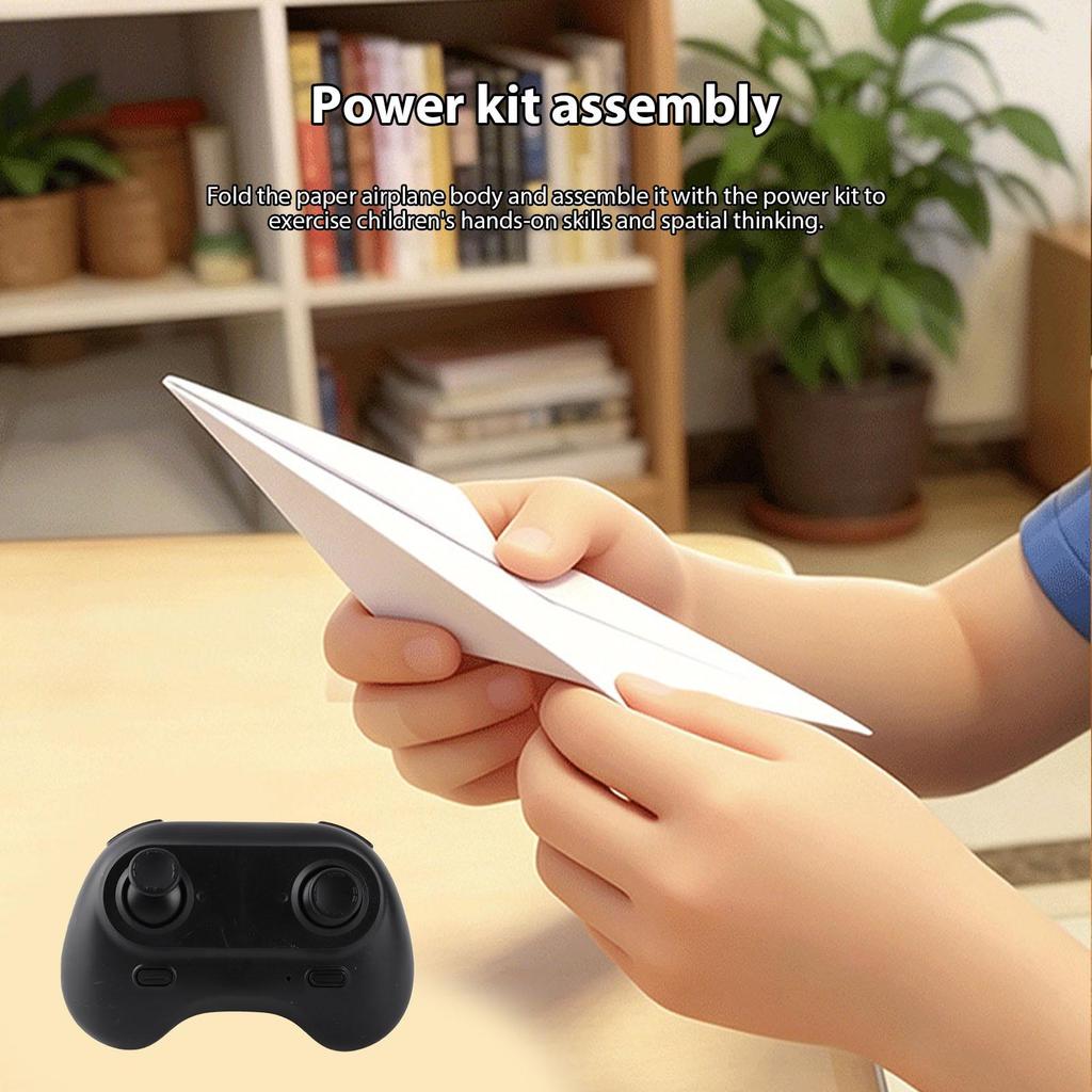 Remote Control Paper Airplane Powered Kit RC Paper Plane Motor   Kit Educational Gift Outdoor Toy   Proof