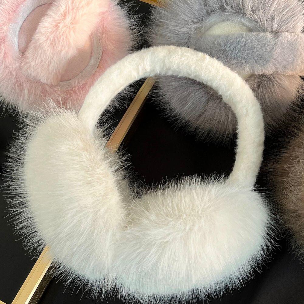 Folding Winter Warm Earmuffs Fashion Solid Color Winter Headphones Earflap Outdoor Cold Protection Soft Plush Ear Warmer