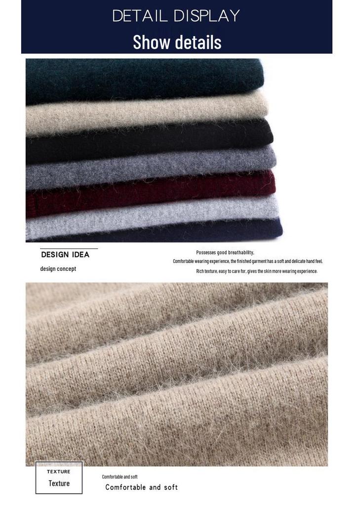 Men's Winter V-Neck Knit Sweater for Casual or Business Wear