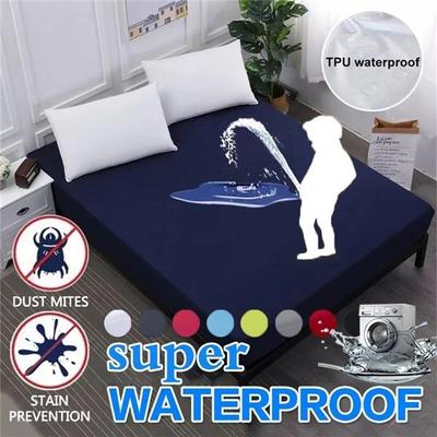 Lenzuolo con angoli super impermeabile Coprimaterasso Copriletto regolabile Copriletto con tasca profonda Copriletto solido impermeabile
