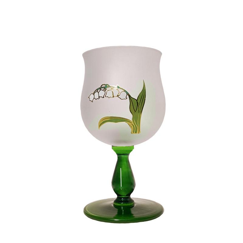 

Linglan Flower Crystal Glass Cup,Vintage Tall Cup,Creative Couple Coffee Cups,Bar Party Accessories Wine Glasses, Cocktail Glass 301-400ml