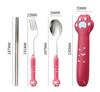Stainless Steel Spoon And Fork Set With Storage Box Portable Cutlery Cute Cat Claw Cutlery Set Lunch Box Accessories