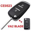 2-button Remote Control Key Shell for Peugeot 308 207 307 3008 5008 807 Expert Partner Citroën C3 Picasso C2 C3 C4 Ce0523 Va2