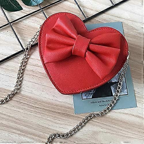 Girls Cute Bowknot Heart Shape Shoulder Bag Crossbody Handbags Co