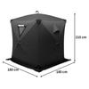 Tente de camping - GI92 - 1-2 personnes - étanche - convertible en tente sauna - 180x180x210 cm