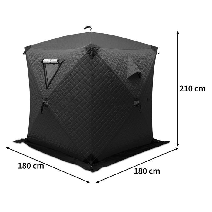 Tente de camping - GI92 - 1-2 personnes - étanche - convertible en tente sauna - 180x180x210 cm