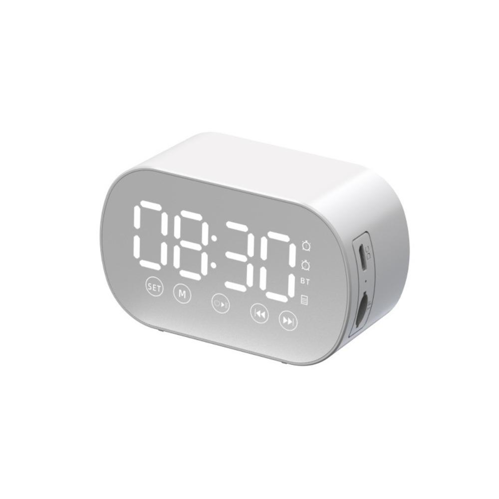 Portable Bluetooth Speaker HD Mirror Display Alarm Clock Dual Alarm LED Digital Alarm Clock Office